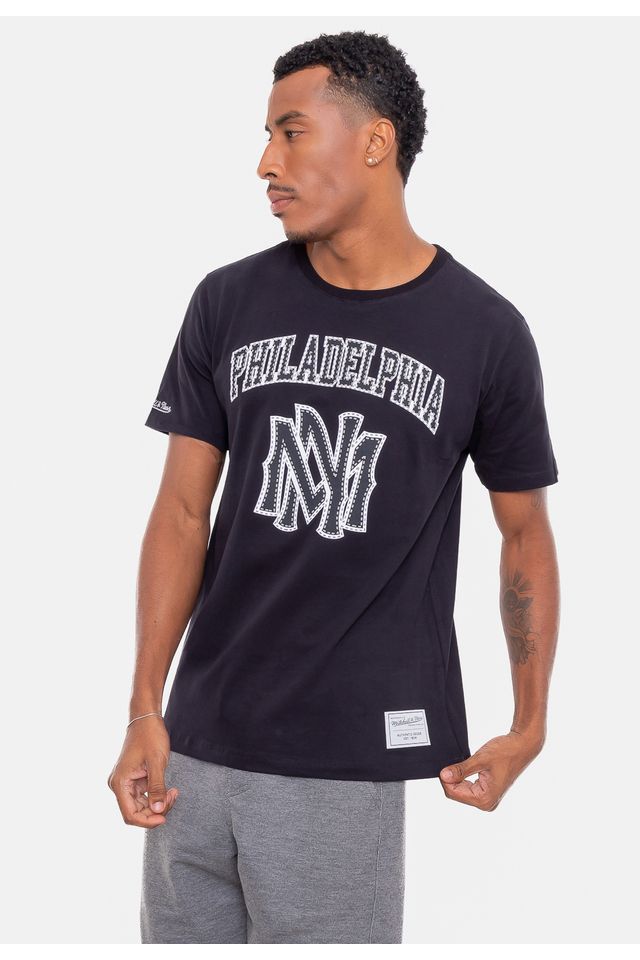 Camiseta-Mitchell---Ness-Philadelphia-Preta