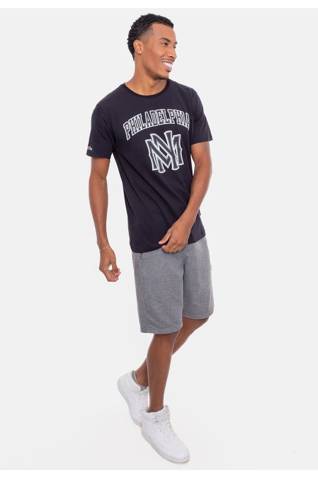 Camiseta-Mitchell---Ness-Philadelphia-Preta