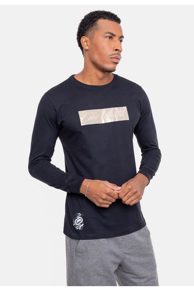 Camiseta-Ecko-Especial-Manga-Longa-Preta