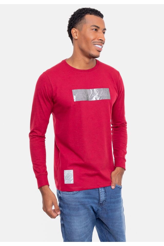 Camiseta-Ecko-Especial-Manga-Longa-Vermelha