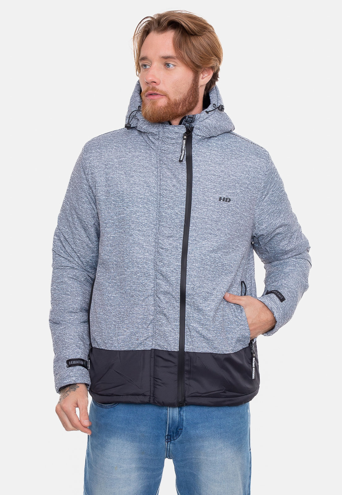 Jaqueta HD Leve Cinza Mescla - HawaiianDreams