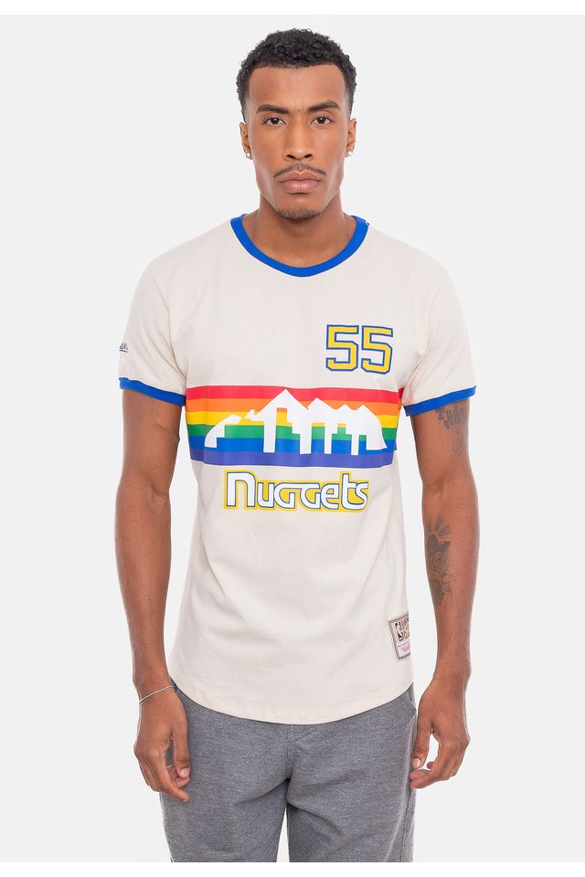 Camiseta-Mitchell---Ness-Dikembe-Mutombo-Denver-Nuggets-Bege Camiseta-Mitchell---Ness-Dikembe-Mutombo-Denver-Nuggets-Bege