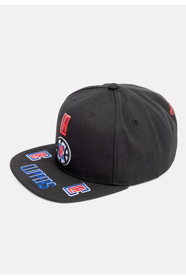 Bone-Mitchell---Ness-NBA-Front-Loaded-Snapback-Los-Angeles-Clippers-Preto
