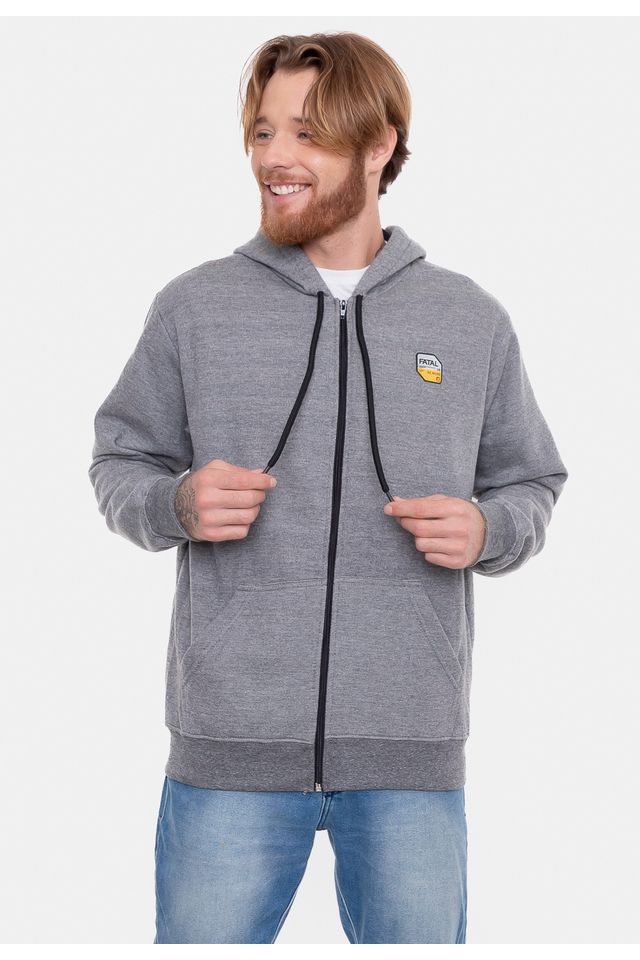 Moletom-Fatal-Canguru-Aberto-Grafite-Mescla Moletom-Fatal-Canguru-Aberto-Grafite-Mescla