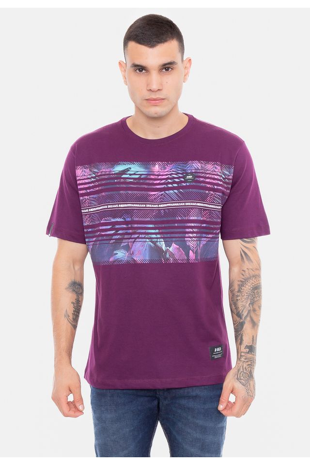 Camiseta-HD-Flower-Texture-Vinho