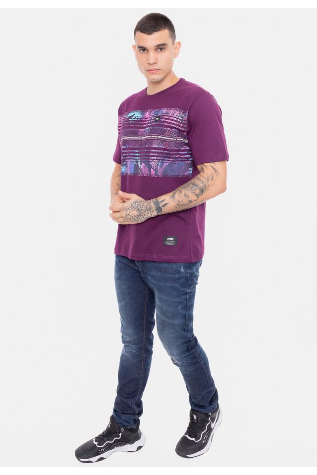 Camiseta-HD-Flower-Texture-Vinho