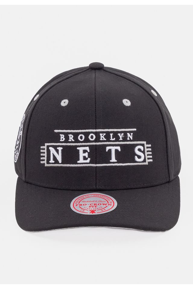 Bone-Mitchell---Ness-Aba-Curva-Brooklyn-Nets-Preta Bone-Mitchell---Ness-Aba-Curva-Brooklyn-Nets-Preta