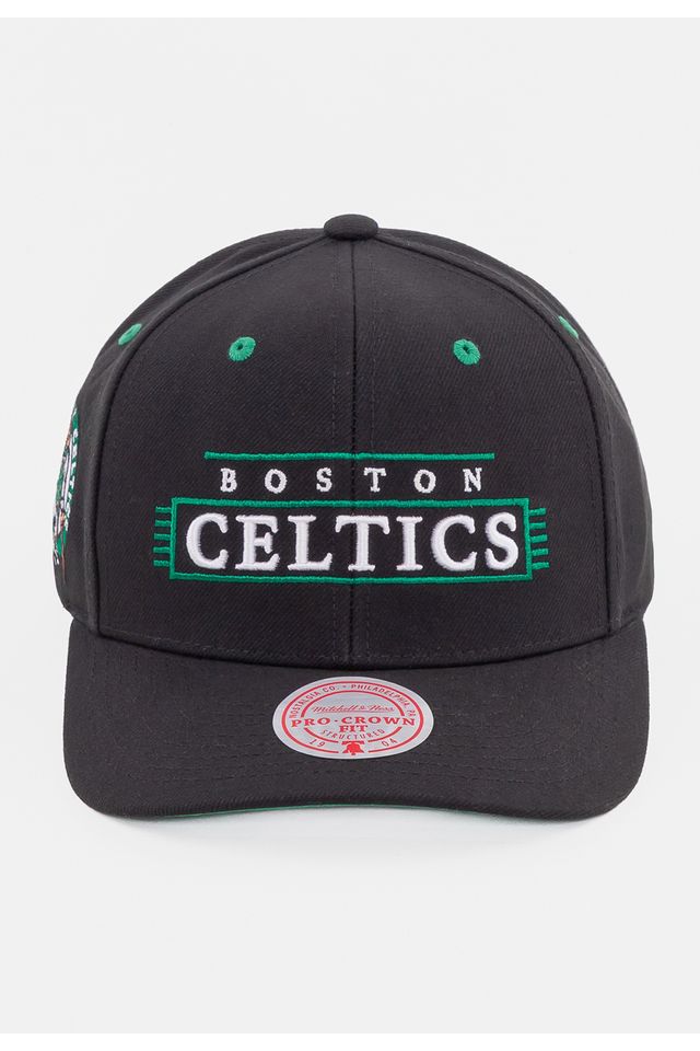 Bone-Mitchell---Ness-Aba-Curva-Boston-Celtics-Preta Bone-Mitchell---Ness-Aba-Curva-Boston-Celtics-Preta