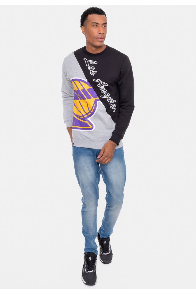 Moletom-NBA-Los-Angeles-Lakers-Preta