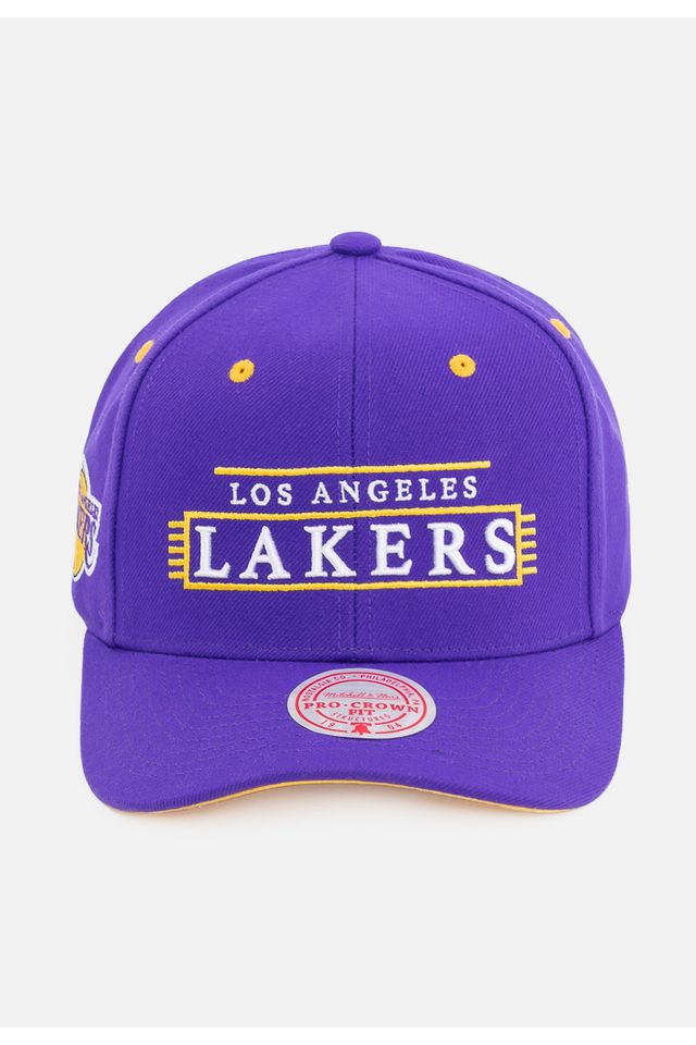 Bone-Mitchell---Ness-Aba-Reta-Los-Angeles-Lakers-Roxa Bone-Mitchell---Ness-Aba-Reta-Los-Angeles-Lakers-Roxa
