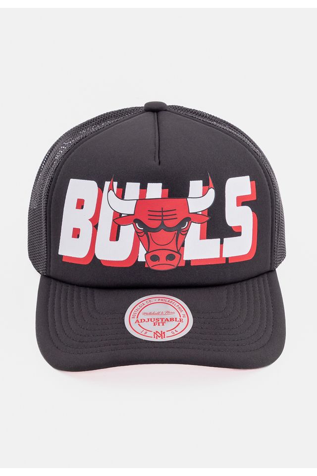 Bone-Mitchell---Ness-Aba-Curva-Chicago-Bulls-Preta Bone-Mitchell---Ness-Aba-Curva-Chicago-Bulls-Preta