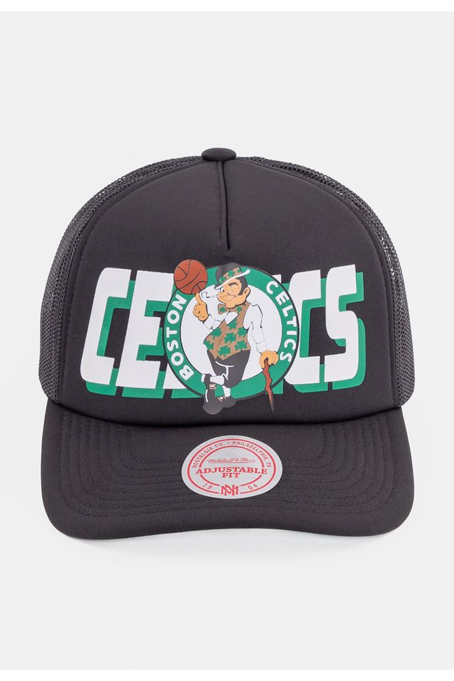 Bone-Mitchell---Ness-Aba-Curva-Boston-Celtics-Preta Bone-Mitchell---Ness-Aba-Curva-Boston-Celtics-Preta