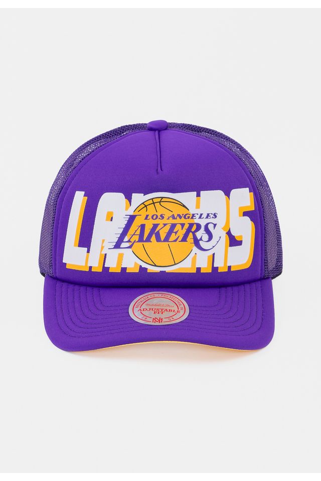 Bone-Mitchell---Ness-Aba-Reta-Los-Angeles-Lakers-Roxa Bone-Mitchell---Ness-Aba-Reta-Los-Angeles-Lakers-Roxa