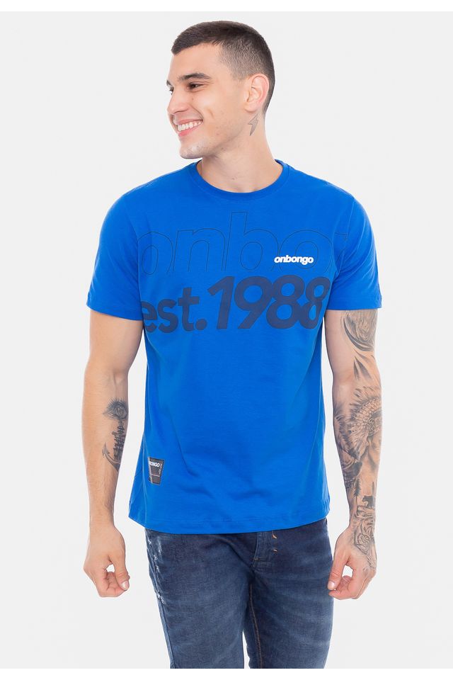 Camiseta-Onbongo-Estampada-Azul-Royal