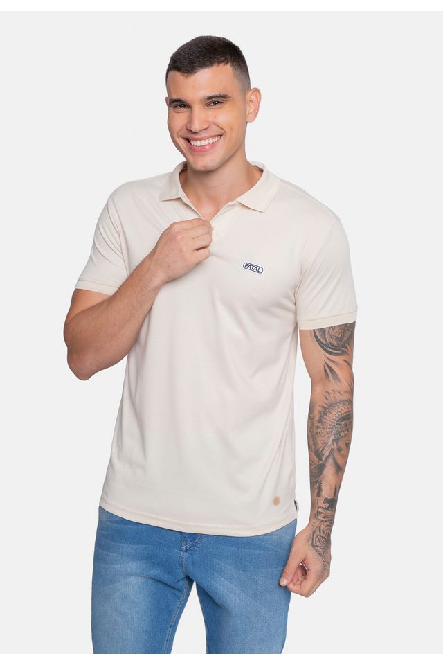 Camisa-Fatal-Polo-Piquet-Areia
