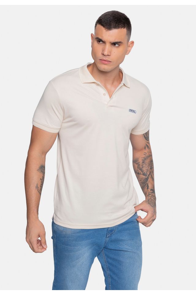 Camisa-Fatal-Polo-Piquet-Areia