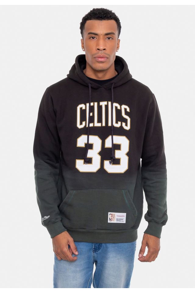 Moletom-Mitchell---Ness-Canguru-Fechado-Preta-Com-Verde