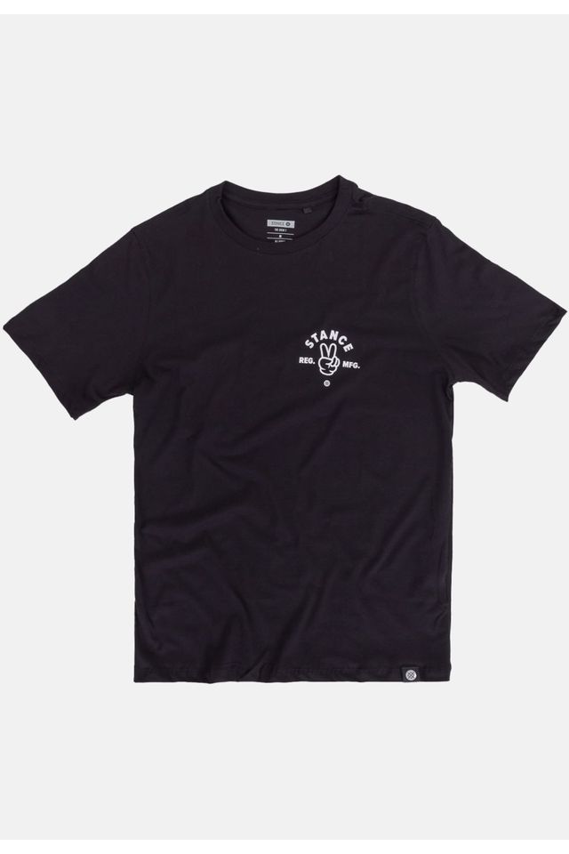 Camiseta-Stance-Estampa-Finger-Preta