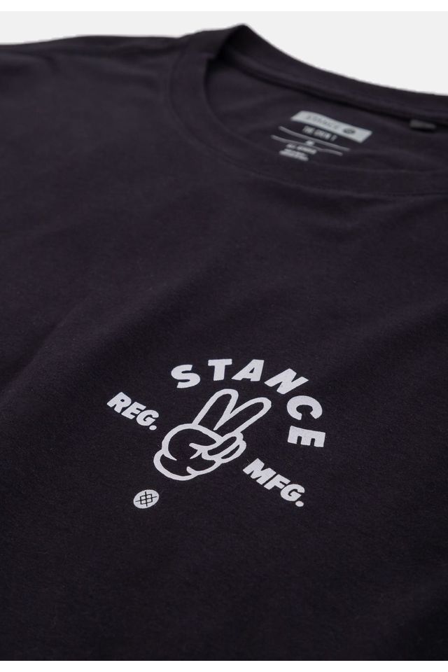 Camiseta-Stance-Estampa-Finger-Preta