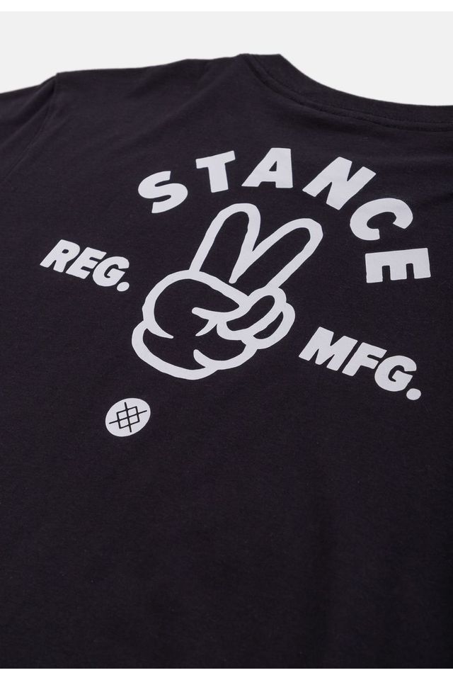Camiseta-Stance-Estampa-Finger-Preta