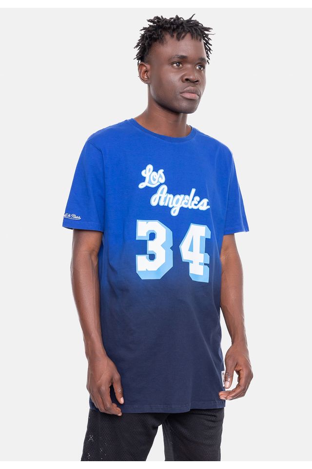 Camiseta-Mitchell---Ness-Tie-Dye-Los-Angeles-Lakers-Shaquille-O-Neal-Azul