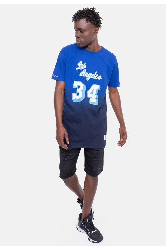 Camiseta-Mitchell---Ness-Tie-Dye-Los-Angeles-Lakers-Shaquille-O-Neal-Azul