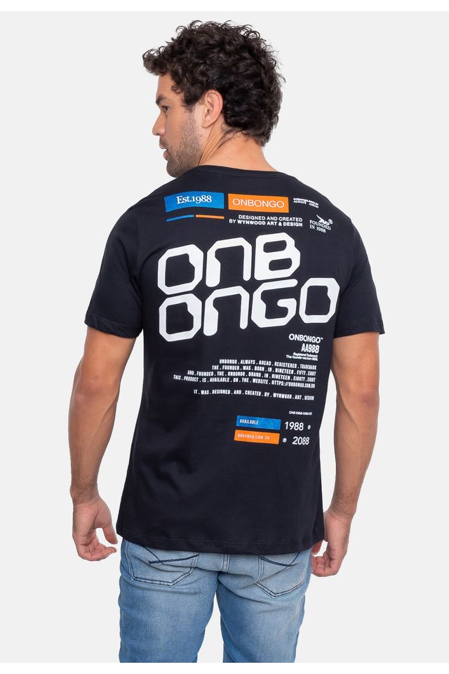 Camiseta-Onbongo-Estampada-Preta