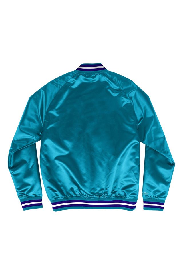 Jaqueta-Mitchell---Ness-NBA-Lightweight-Satin-Jacket-Charlotte-Hornets-Azul