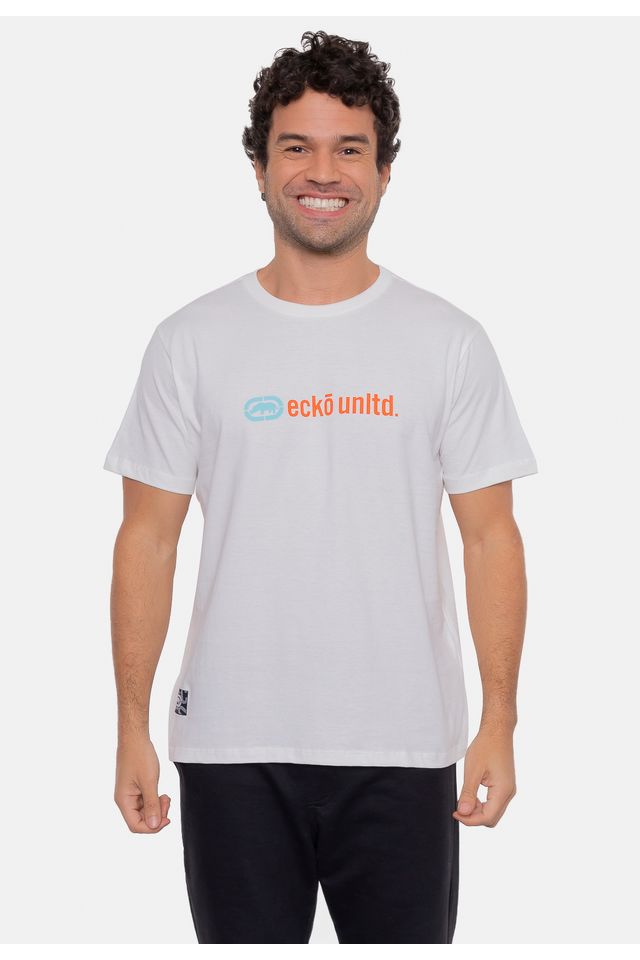 Camiseta-Ecko-Estampada-Branca