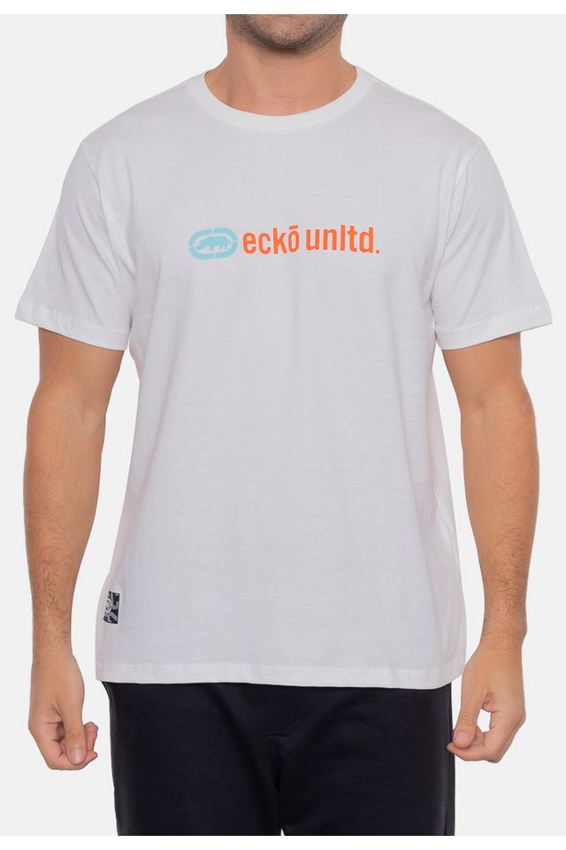 Camiseta-Ecko-Estampada-Branca