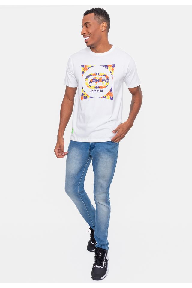 Camiseta-Ecko-Estampada-Branca
