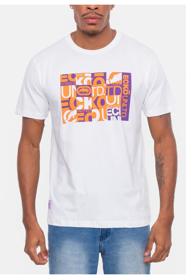 Camiseta-Ecko-Estampada-Branca