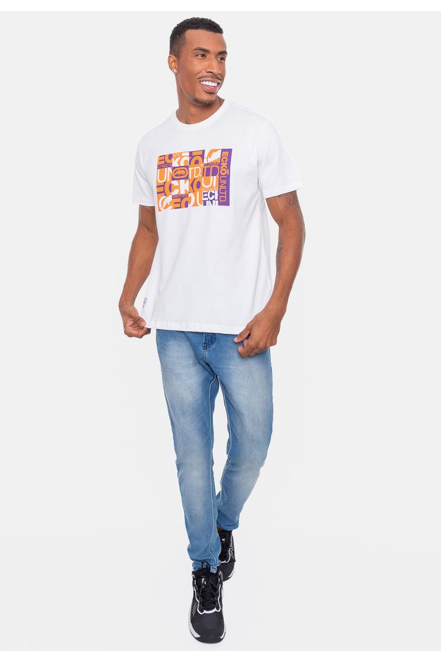 Camiseta-Ecko-Estampada-Branca