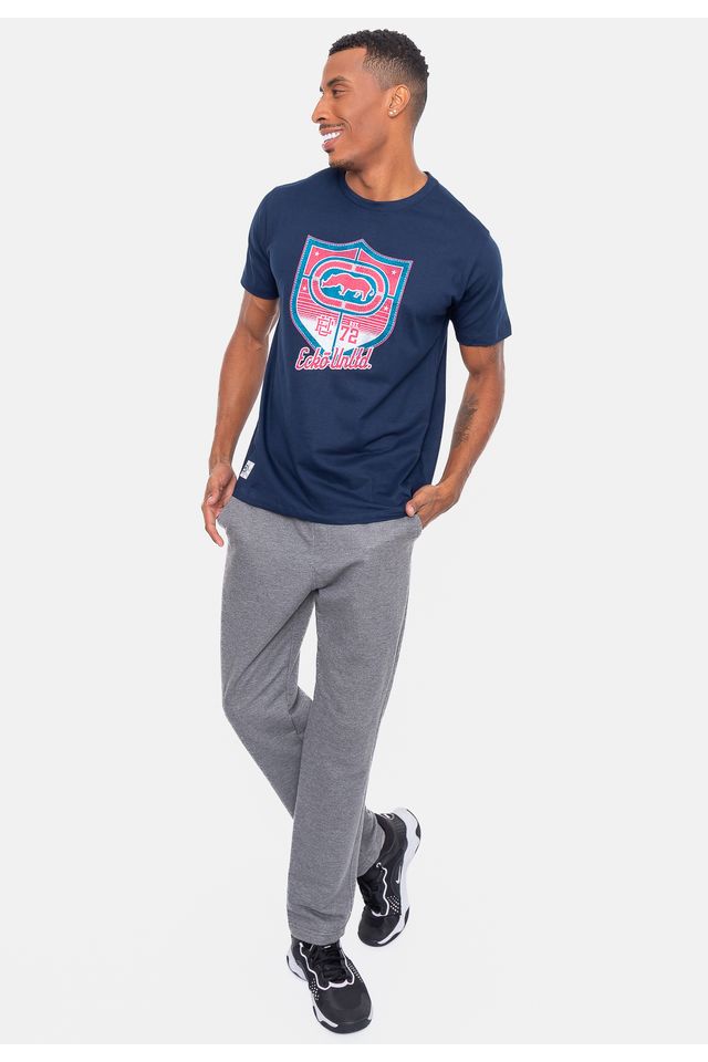 Camiseta-Ecko-Estampada-Azul-Marinho