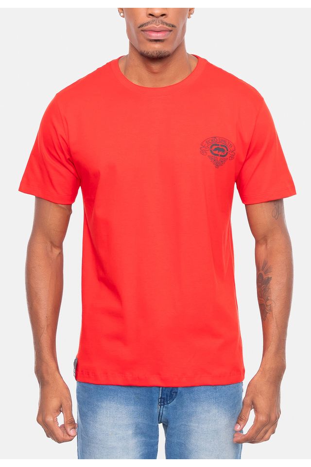 Camiseta-Ecko-Estampada-Vermelha