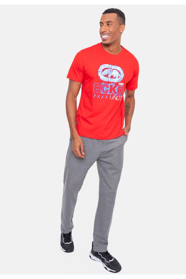 Camiseta-Ecko-Estampada-Vermelha