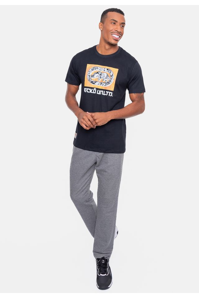 Camiseta-Ecko-Estampada-Preta