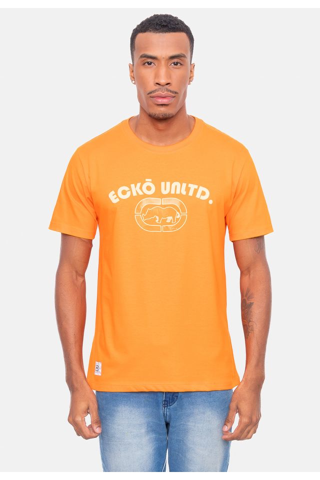 Camiseta-Ecko-Estampada-Laranja