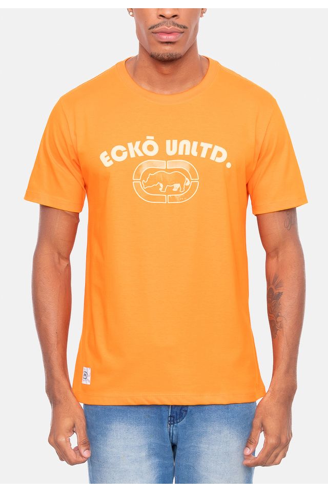 Camiseta-Ecko-Estampada-Laranja