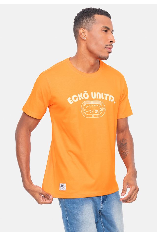 Camiseta-Ecko-Estampada-Laranja