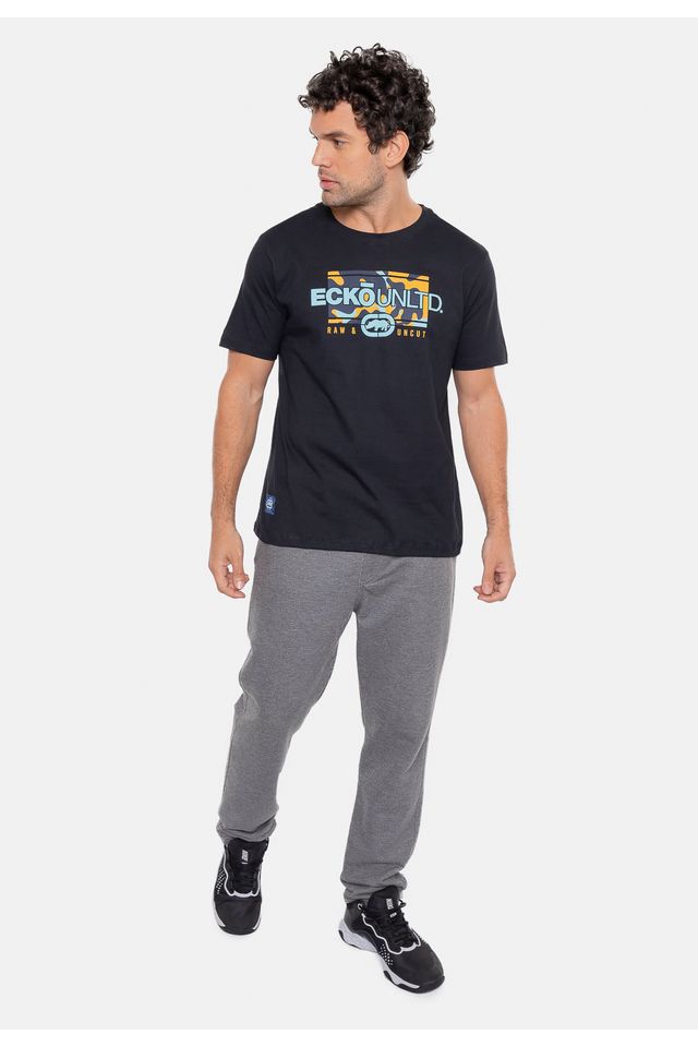 Camiseta-Ecko-Estampada-Preta