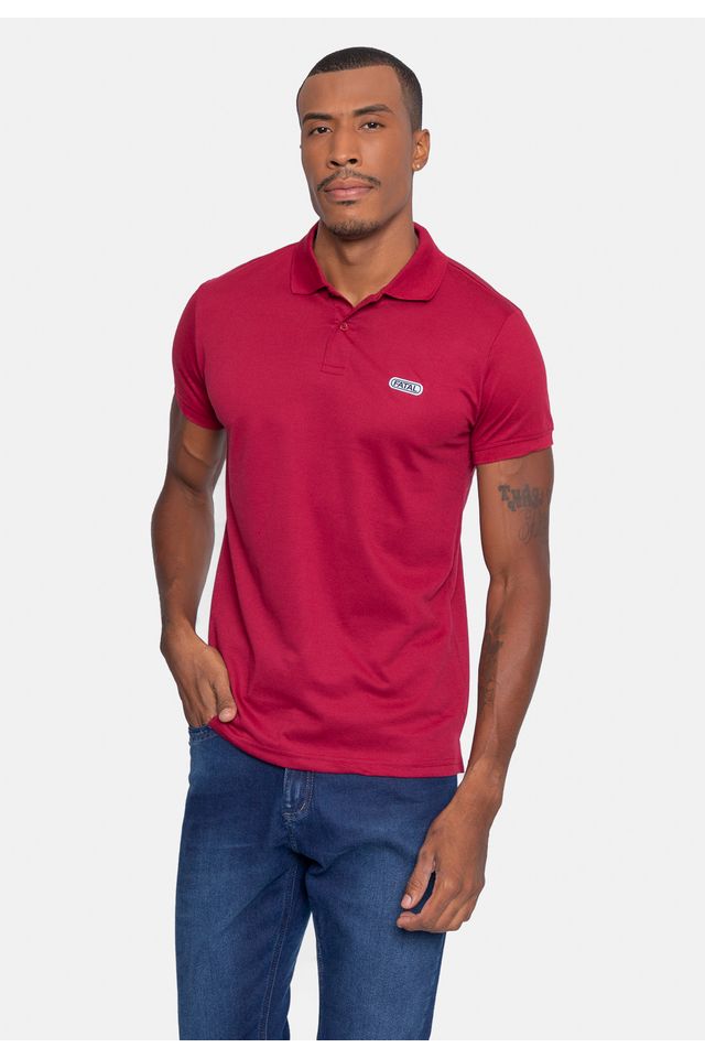 Camisa-Fatal-Polo-Piquet-Vinho