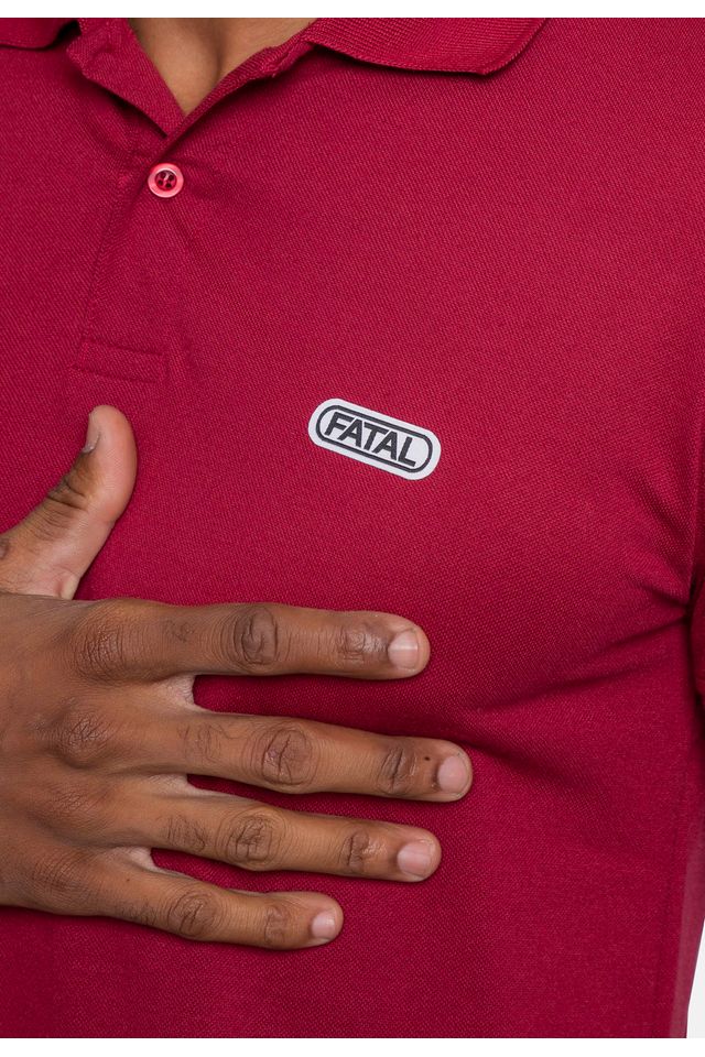 Camisa-Fatal-Polo-Piquet-Vinho