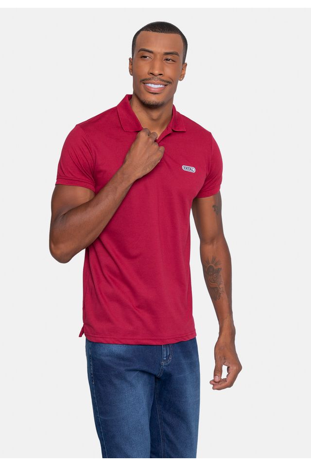 Camisa-Fatal-Polo-Piquet-Vinho