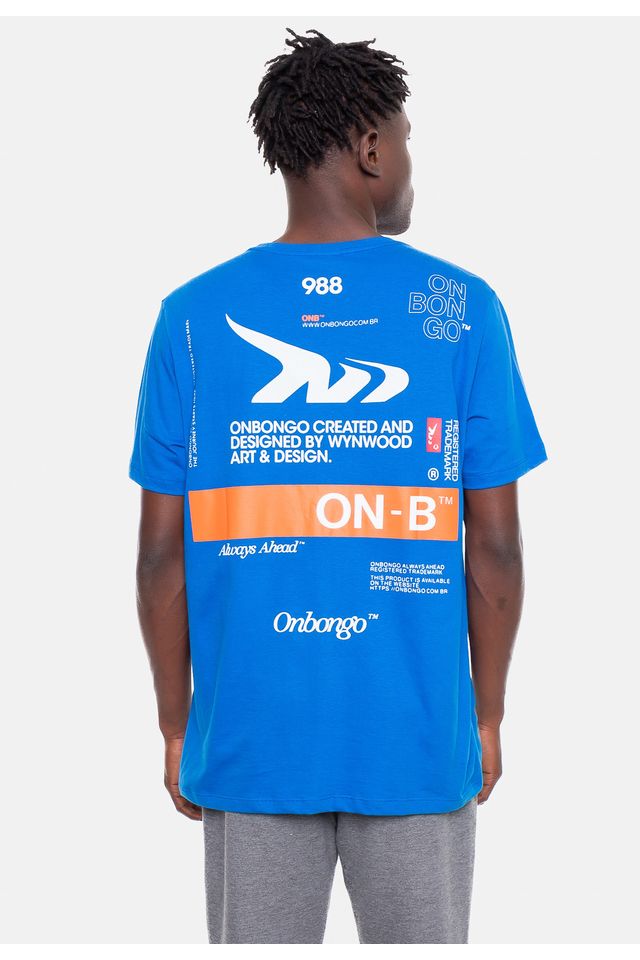 Camiseta-Onbongo-Estampada-Azul