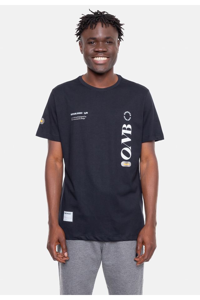 Camiseta-Onbongo-Estampada-Preta