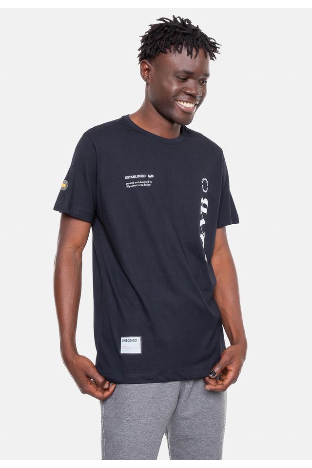 Camiseta-Onbongo-Estampada-Preta