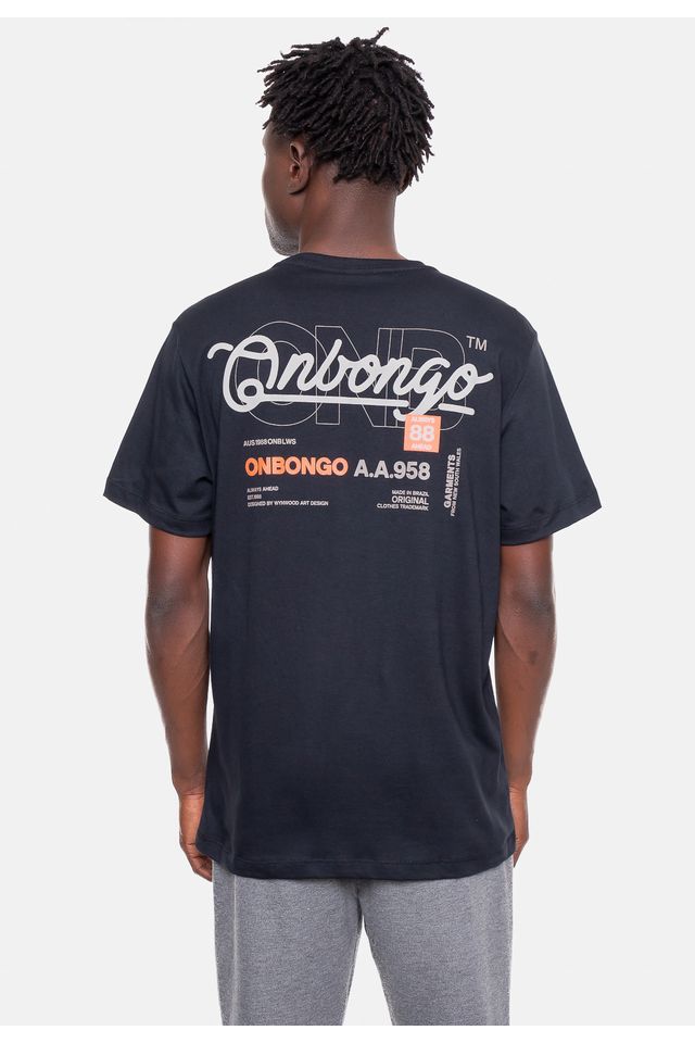 Camiseta-Onbongo-Estampada-Preta