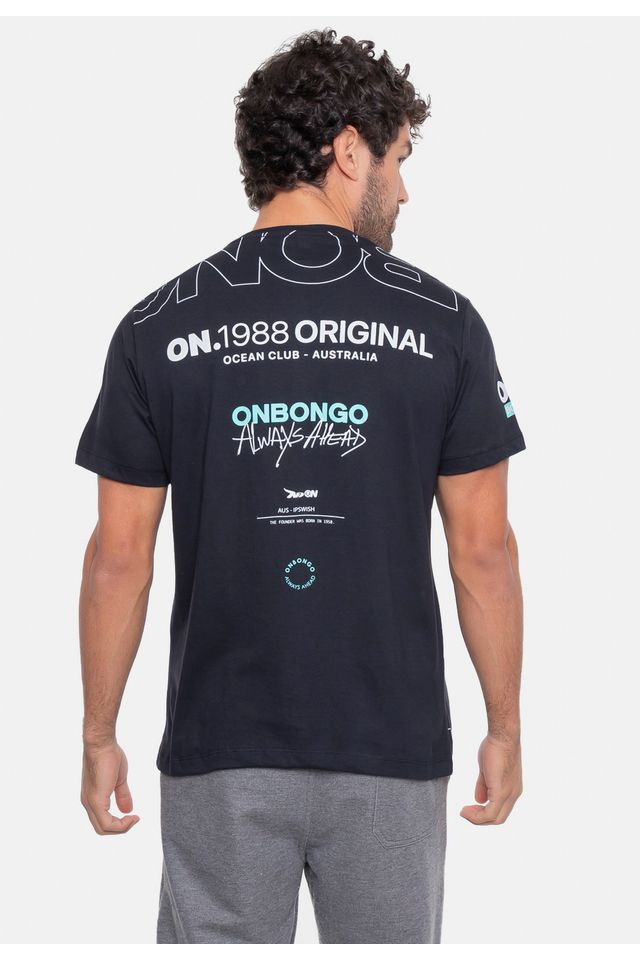 Camiseta-Onbongo-Estampada-Preta