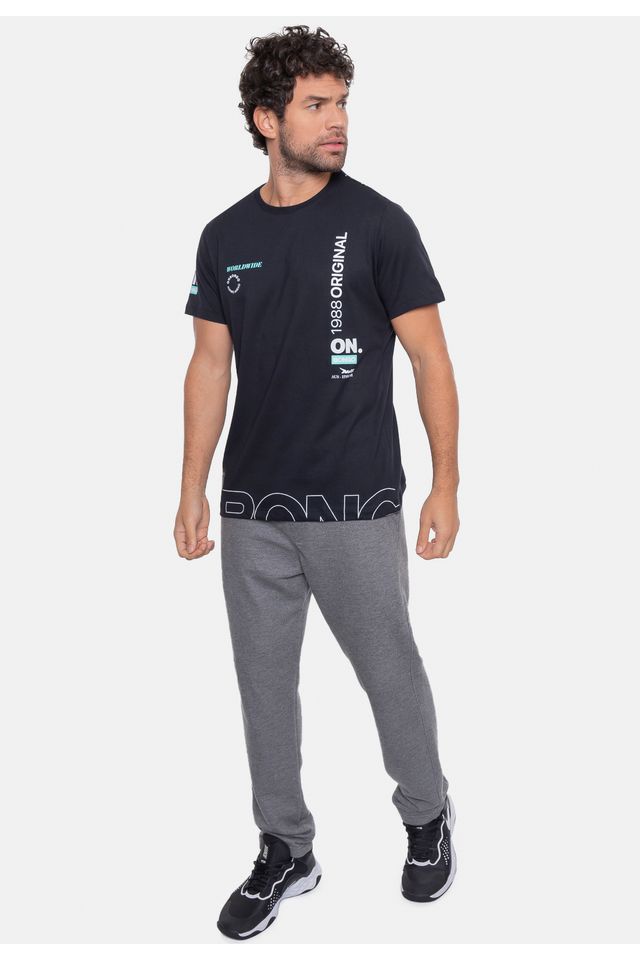 Camiseta-Onbongo-Estampada-Preta